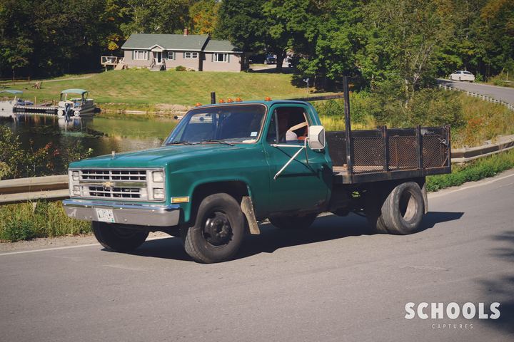 Green flatbed